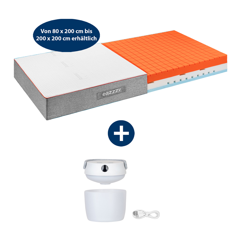 eazzzy Matratze Premium Cube | inkl. Genius Moonlight (Set 3-tlg.)
