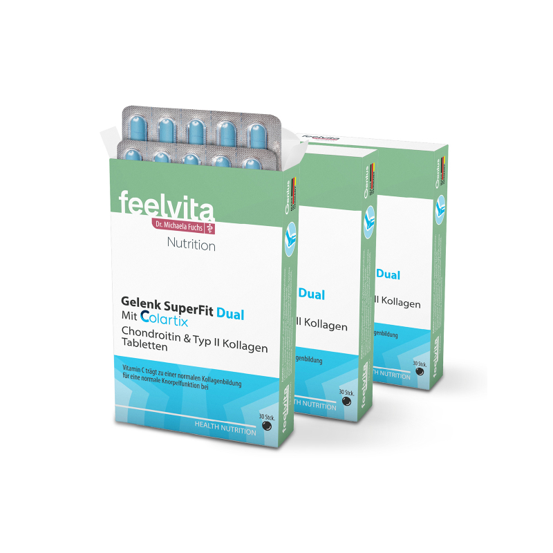 Feelvita Nutrition Gelenk SuperFit Dual Tabletten | 3-Monatsvorrat (90 Tabletten)