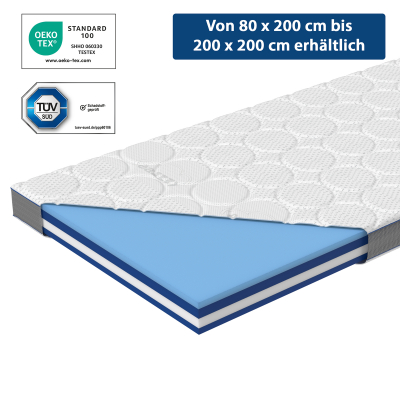 eazzzy Topper Royal Hybrid 90 x 200 x 10 cm