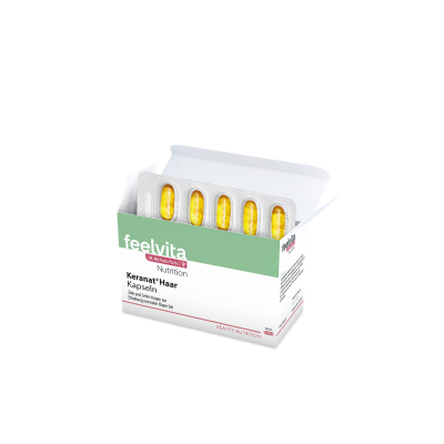Feelvita Nutrition Keranat® Haar Kapseln | 3-Monatsvorrat (90 Kapseln)