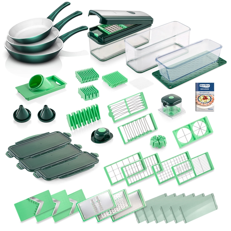 Nicer Dicer Exclusive | inkl. XXL Auffangbehälter (Set 37-tlg.)