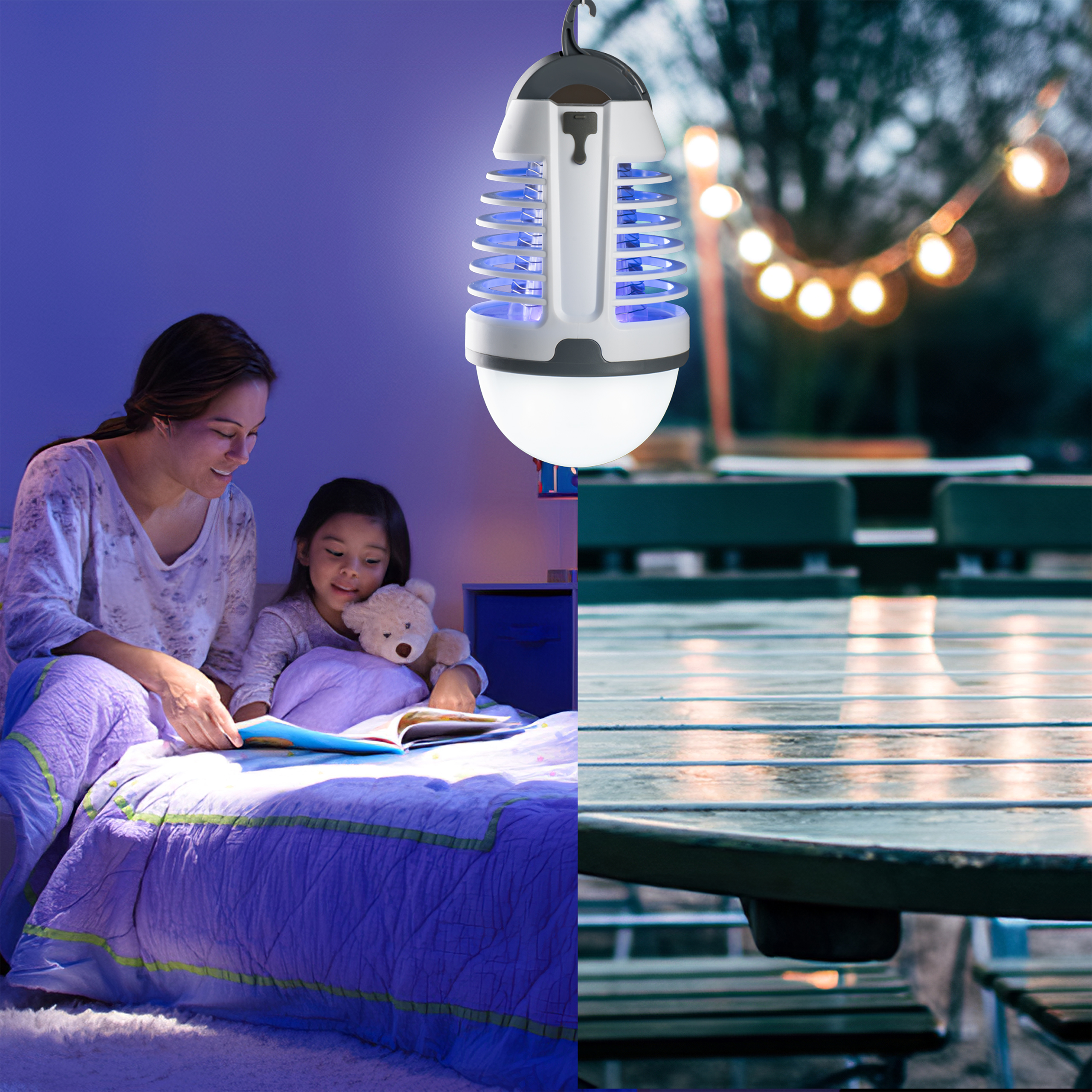 SEGMINISMART Elektrischer Insektenvernichter,Insektenkiller Moskito Killer mit UV-Licht,UV Insektenfalle Mückenlampe Intelligente Mückenvernichter Innen Außeneinsatz