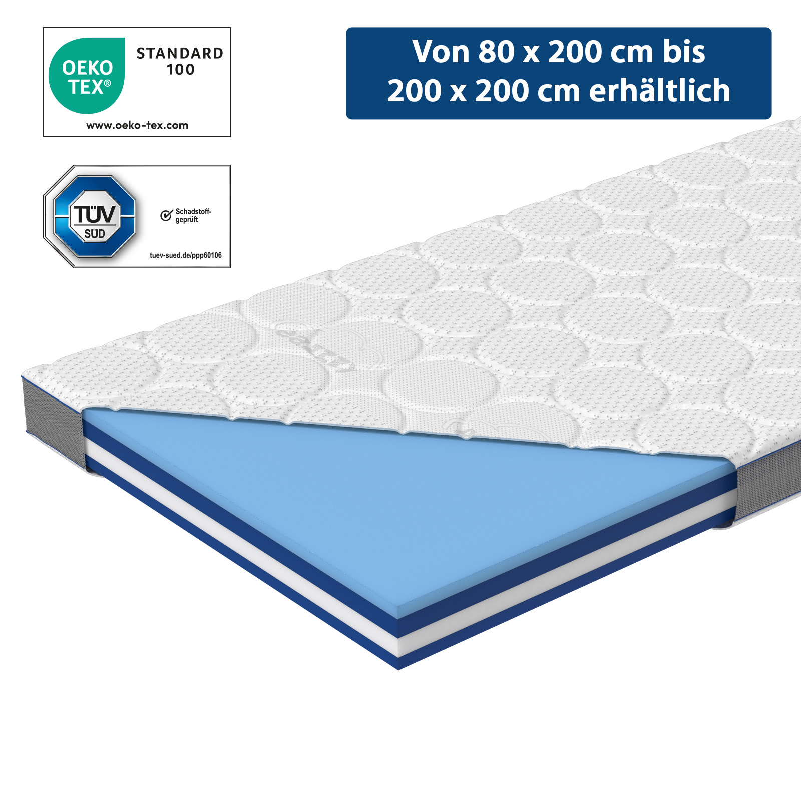 eazzzy Topper Royal Hybrid | 180 x 200 x 11 cm