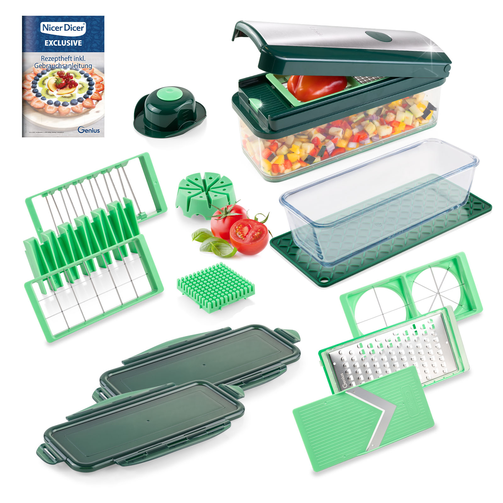 Nicer Dicer Exclusive | Set 18-tlg. (inkl. Glasschüssel)