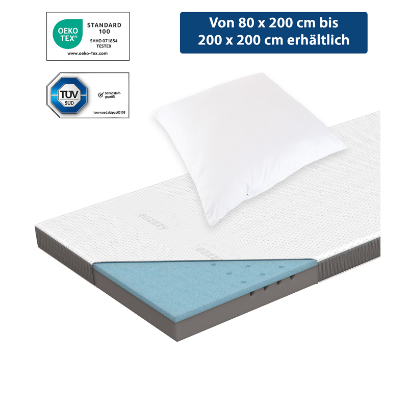 eazzzy Topper Deluxe | inkl. eazzzy Trend light Stützkissen 80x80cm