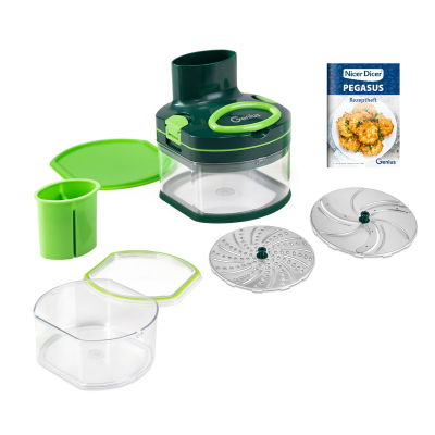 Nicer Dicer Pegasus manueller Food Processor | Set 12-tlg.