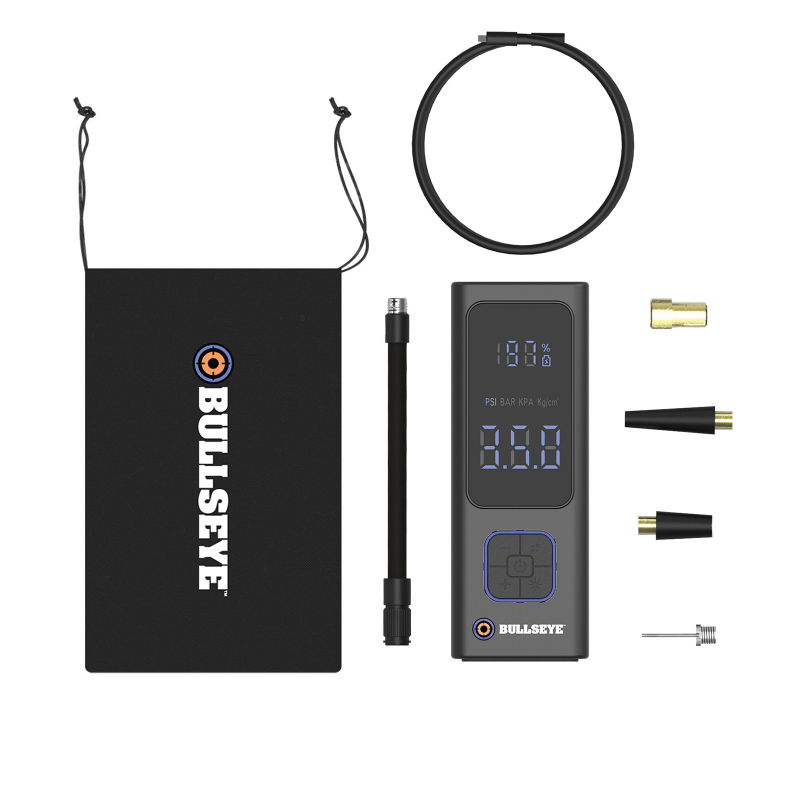 BullsEye Pocket Air PRO Mini-Luftkompressor | Set 10-tlg.