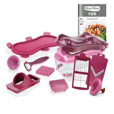 Nicer Dicer Fun Hippo | Set 14-tlg.