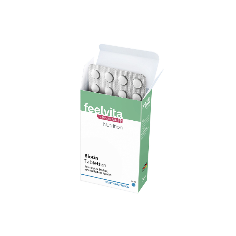 Feelvita Nutrition Biotin Tabletten | 4-Monatsvorrat (120 Tabletten)