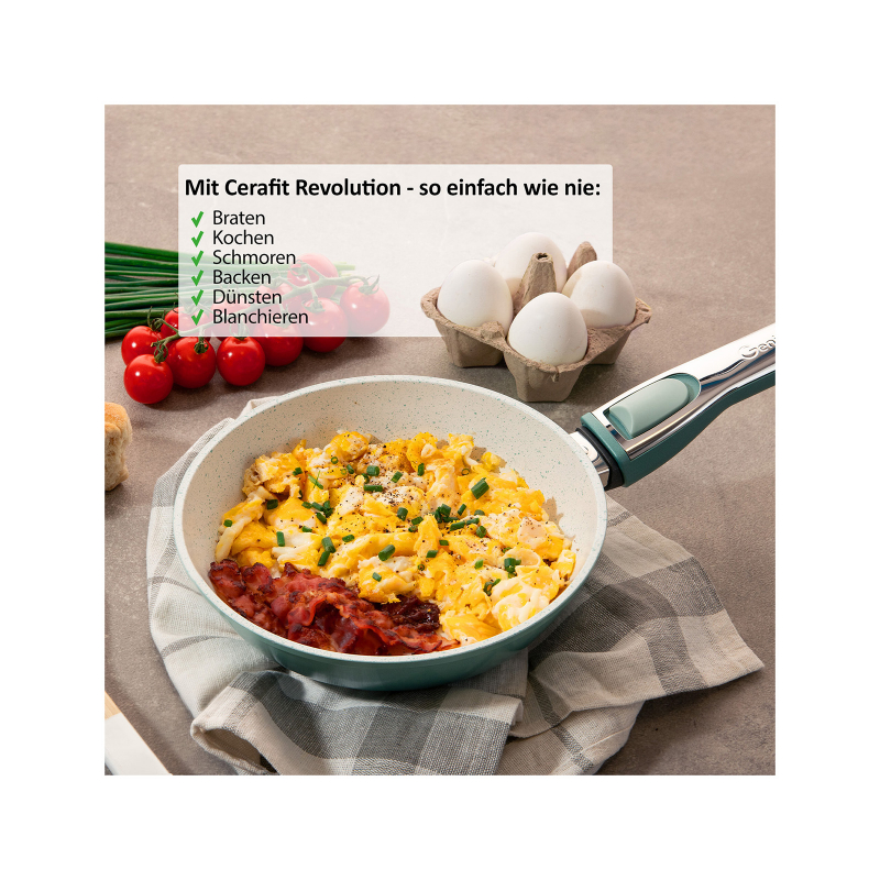 Cerafit Revolution Keramik-Pfannenset 7-teilig - 20/24/28 Cm Mit Antihaftbeschichtung