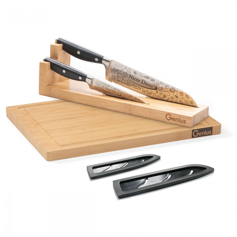 Nicer Dicer Knife Professional | Messer-Set | inkl. Schneidbrett | 6-tlg.