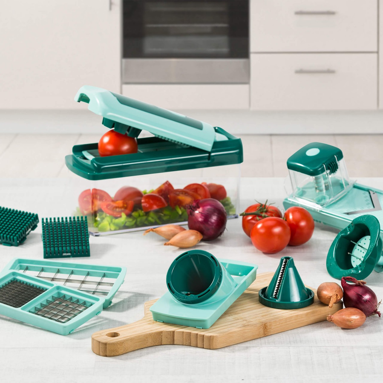 Nicer Dicer Fusion Auffangbehälter 2 5 Liter Nicer Dicer Fusion | Genius | integrierter Spiralschneider